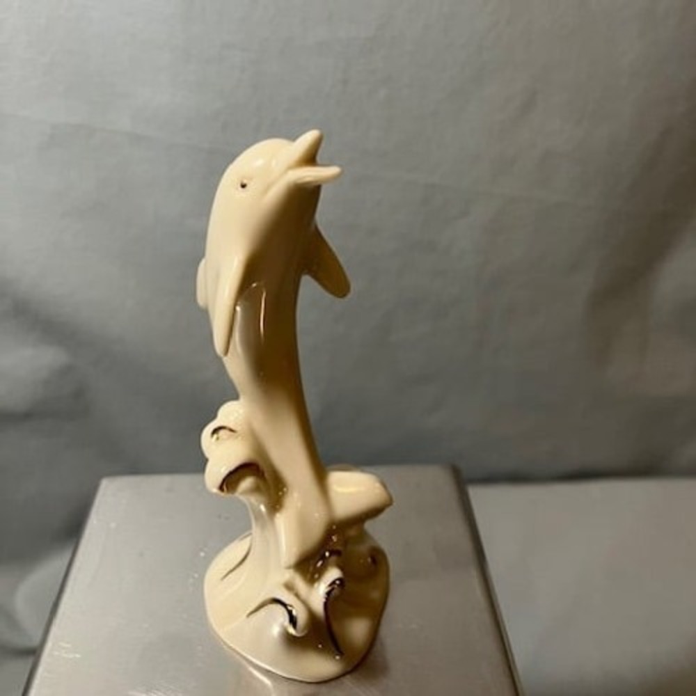 Lenox Porcelain Dolphin Cream & Gold 4"H‎ x 2"L x 1.5"W